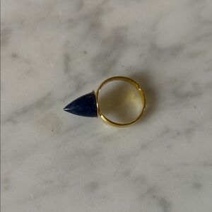 Lapis spike ring